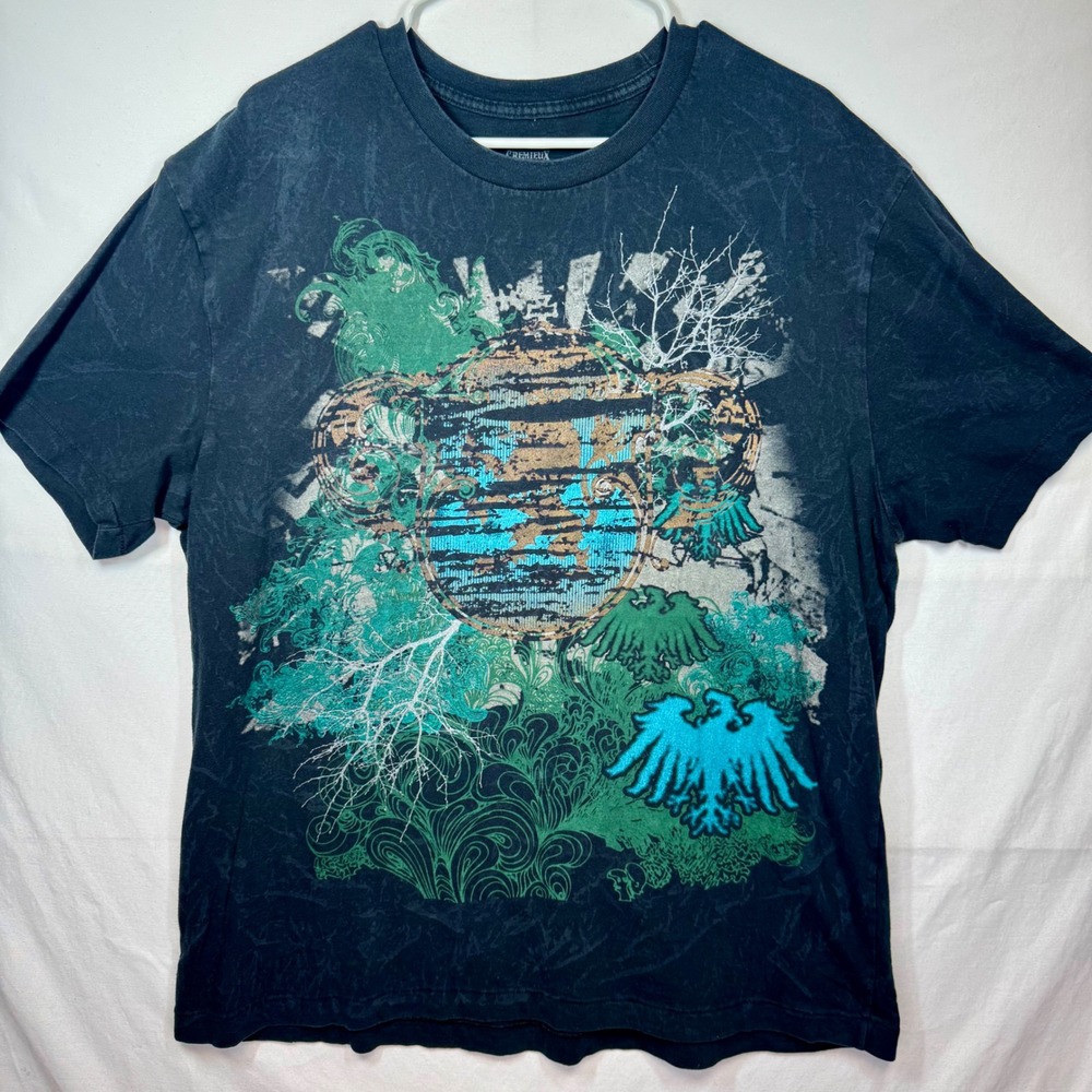 Cremieux Graphic T-Shirt Eagle Affliction Style Print Short Sleeve Casual Sz XXL